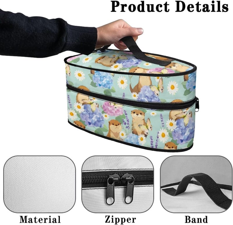 Goncariar Iron Storage Case, Lightweight Foldable Steam Iron Case Bag, Cute Otter Pattern Irons Carrying Storage Bag - Dustproof & Easy to Carry - Image 5